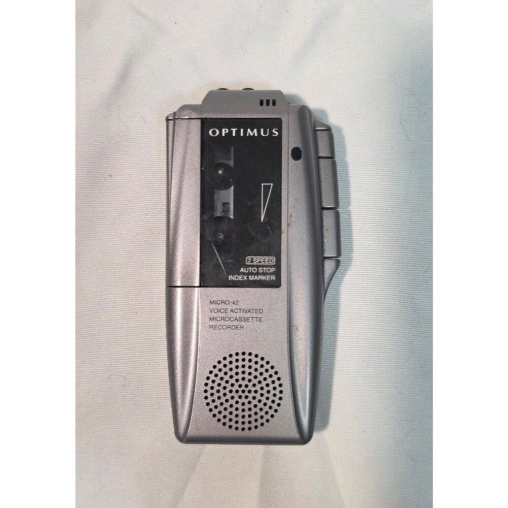 Optimus Micro-42 Microcassette Voice Activated Recorder